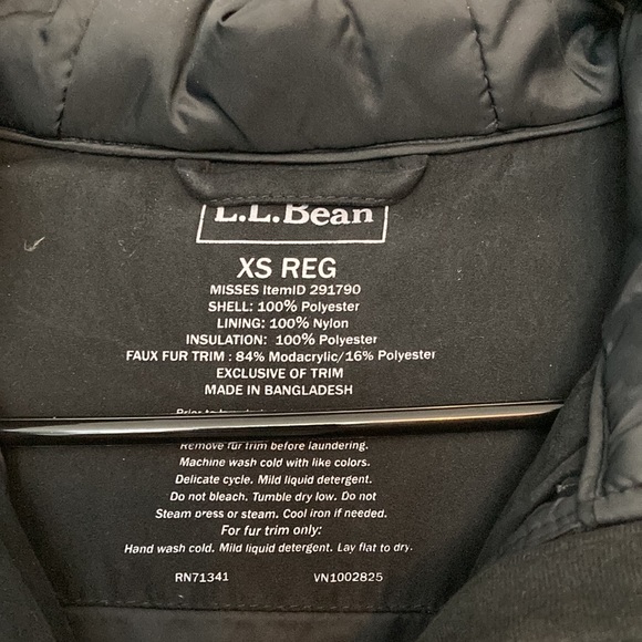 LL Bean microsuede quilted coat - Picture 4 of 6